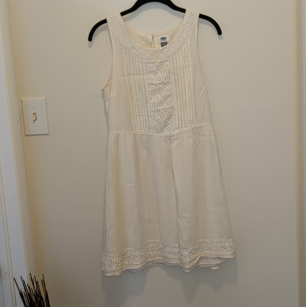 Off-White Eyelet Crochet Detailed Sundress